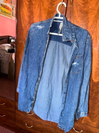 Giacche e camicie in denim blu taglia M