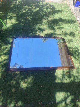 Espejo antiguo madera tallada a mano