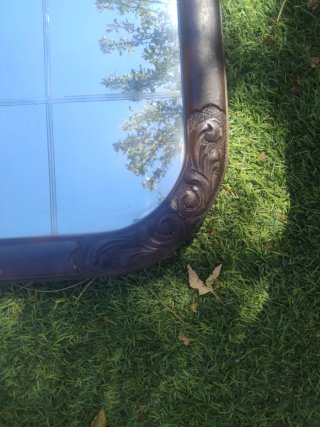 Espejo antiguo madera tallada a mano