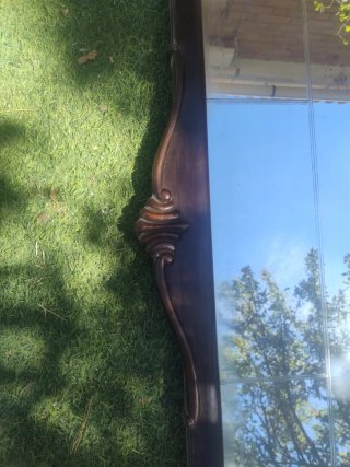 Espejo antiguo madera tallada a mano