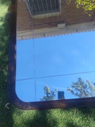 Espejo antiguo madera tallada a mano