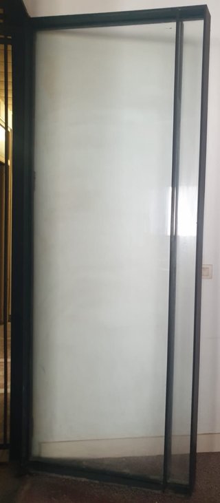 Puerta Hierro Forjado y Cristal H=226 ancho 885cm
