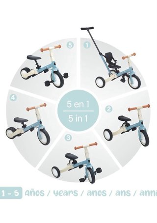 Triciclo 5 en 1 para niños