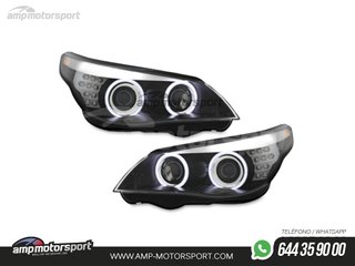 FAROS DELANTEROS OJOS DE ANGEL CCFL PARA BMW SERIE 5 E60 / E61 / BERLINA / TOURING