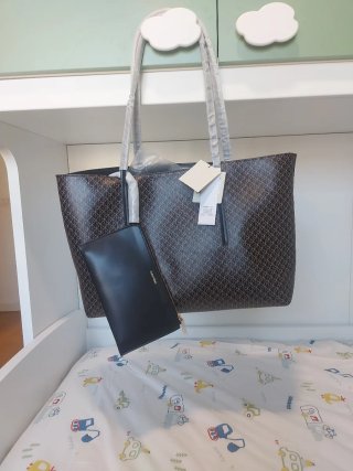 Borsa Calvin Klein grande marrone e nera