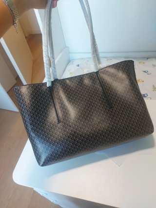 Borsa Calvin Klein grande marrone e nera