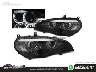 FAROS DELANTEROS OJOS DE ANGEL 3D U PARA BMW X5 E70 2007-2010