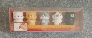 Set 5 penne gel kawaii gatto