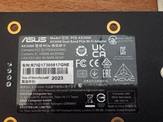 ASUS PCE-AX3000 Scheda Wi-Fi 6 Bluetooth 5.0 PCIe