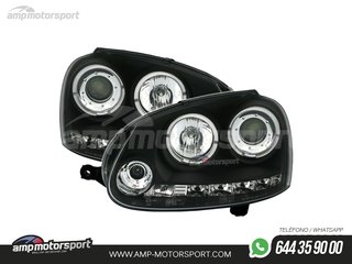 FAROS DELANTEROS OJOS DE ANGEL CCFL + LUZ DIURNA PARA VOLKSWAGEN GOLF / VARIANT / JETTA MK5