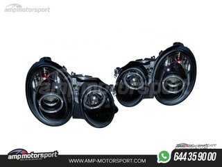 FAROS DELANTEROS OJOS DE ANGEL PARA MERCEDES CLASE E W210