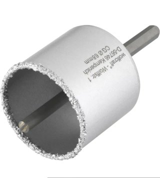 wolfcraft Corona de perforación recubierta ø 68 mm