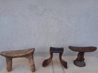 Reposacabezas africanos de madera