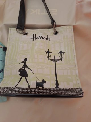 Bolso de mano Harrods beige