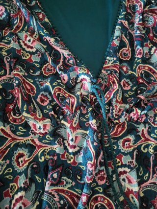 Vestido largo estampado Springfield Talla XL