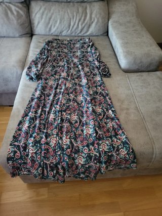 Vestido largo estampado Springfield Talla XL