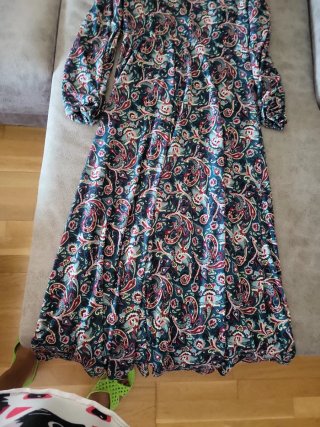 Vestido largo estampado Springfield Talla XL