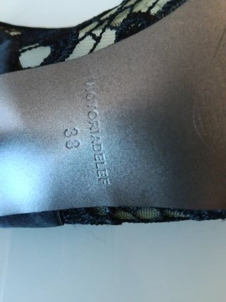 Zapatos VICTOR Talla 38 Negros Encaje