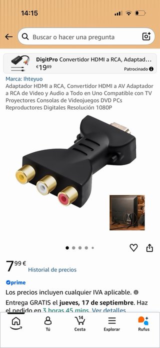 Adaptador HDMI a RCA Nuevo
