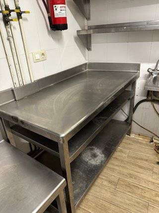Mesas de cocina/restaurante de acero inox