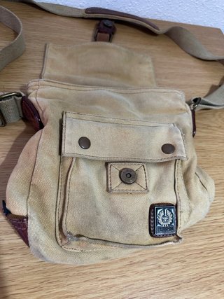 Bandolera Belstaff Lona y Cuero Vintage