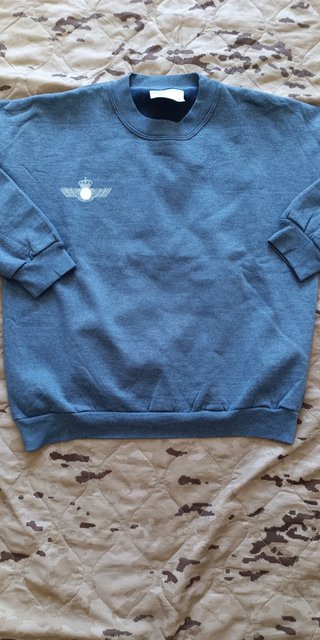Sudadera azul con escudo talla M de EA
