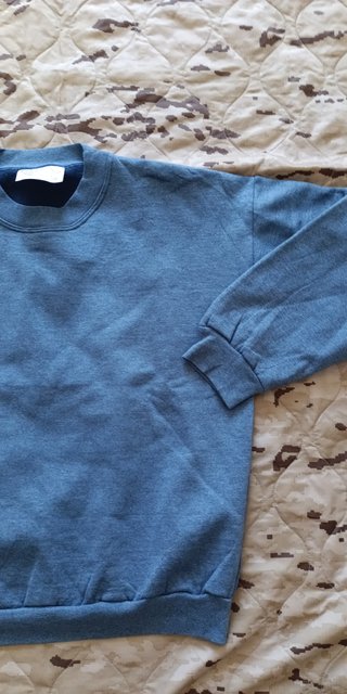 Sudadera azul con escudo talla M de EA
