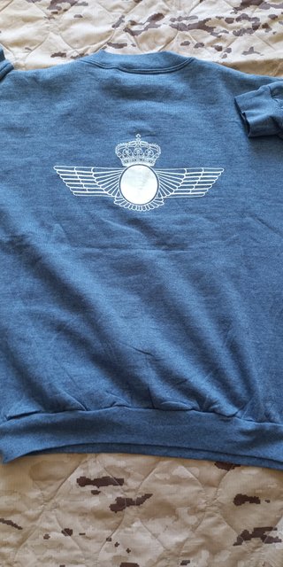 Sudadera azul con escudo talla M de EA
