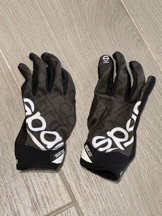 Guantes Sparco negros y blancos Talla M