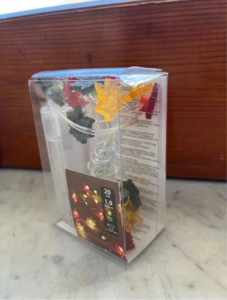 Luci autunno foglie d'acero a batteria 1.90mt