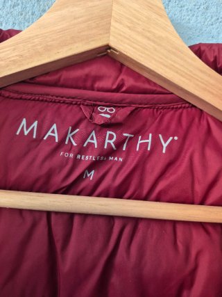 Chaleco Makarthy  celeste y burdeos