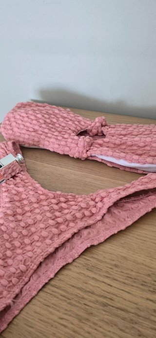 Bikini rosa texturizado
