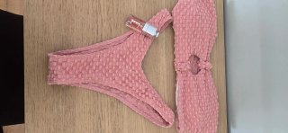 Bikini rosa texturizado