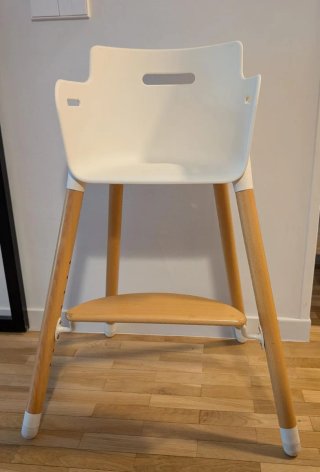 Trona Evolutiva FLEXA Baby - Madera Haya & Blanca