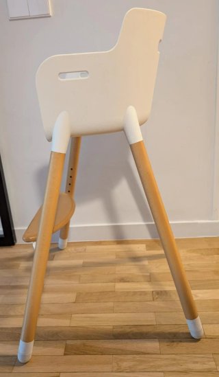 Trona Evolutiva FLEXA Baby - Madera Haya & Blanca