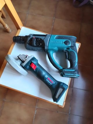AMOLADORA BOSCH GWS 18V-7 TALADRO MAKITA PERCUTOR