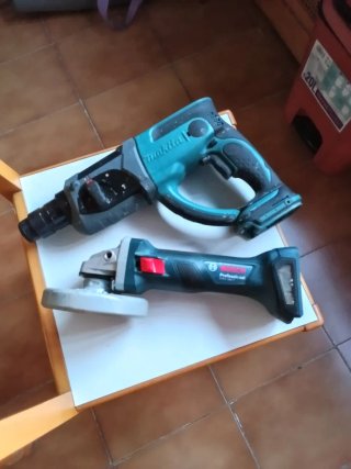 AMOLADORA BOSCH GWS 18V-7 TALADRO MAKITA PERCUTOR