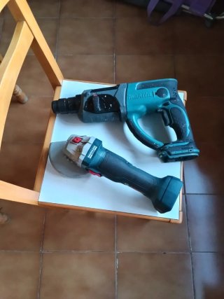 AMOLADORA BOSCH GWS 18V-7 TALADRO MAKITA PERCUTOR