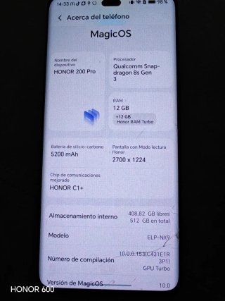 Honor 200 Pro 512GB para piezas