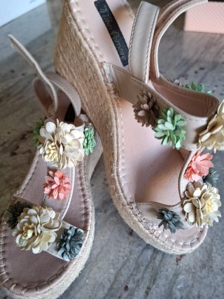 Alpargatas de cuña florales multicolor