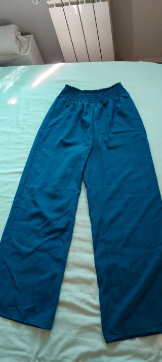 Pantalón ancho azul talla única