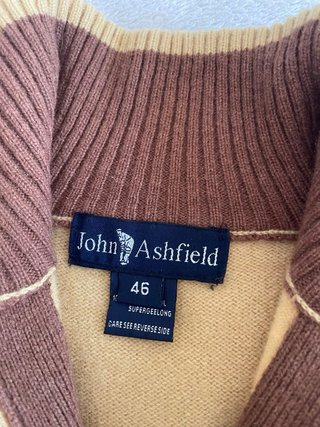 Maglione John Ashfield lana zip senape