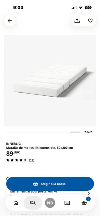 Cama infantil IKEA MINNEN blanca