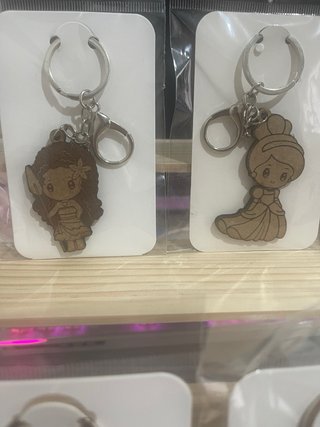 Pack Llaveros Princesas Disney Madera
