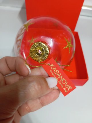 Palla di Natale trasparente con nome Isabella