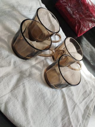 Juego de 4 Tazas de Café Vintage