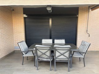 Conjunto mesa y 6 sillones exterior