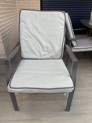 Conjunto mesa y 6 sillones exterior
