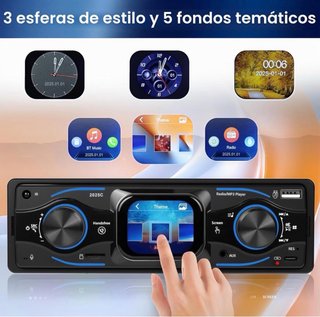Radio Coche 1 DIN Bluetooth Pantalla Táctil