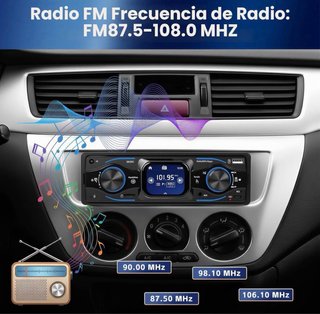 Radio Coche 1 DIN Bluetooth Pantalla Táctil